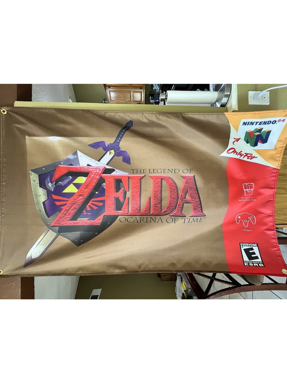 The Legend Of Zelda Ocarina Of Time Nintendo N64 5ft Flag Banner Poster 1998 64